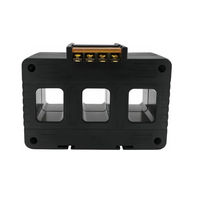 Transformateur de courant triphasé Kehui KHCT7K, classe 0.5, boîtier en plastique, noyau solide, 50A-800A AC, fixation par vis