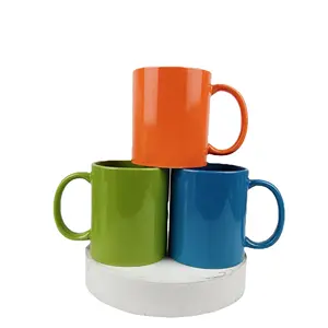 Gloway Popular Diy Gift Custom LOGO 11oz Simple White Coffee Sublimation Mugs Blank Ceramic Mug For Sublimation Printing