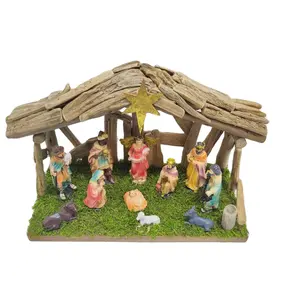 Fabriek Groothandel Religieuze Artikelen Groothandel Religieuze Ornament Houten Kerststal Sets