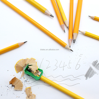 Gomme à effacer jaune HB 2B pour crayon, norme EN71, fabrication OEM # 2 crayons avec gomme, crayons pour étudiants FSC, logo personnalisé en vrac