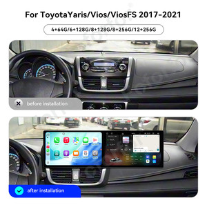 Foforfor Double écran tactile 10,1 pouces <span class=keywords><strong>Android</strong></span> 15 Radio GPS de navigation automobile pour <span class=keywords><strong>Toyota</strong></span> <span class=keywords><strong>Yaris</strong></span>/Vios/ViosFS 2017-2021 CarPlay sans fil <span class=keywords><strong>Auto</strong></span> - Product Image 2