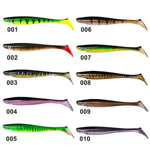 Plastic Soft Lure Fishing 2pcs/pack 200mm New Model PVC High Quality Painted Pig Shad Plastic Soft Lure For Pike Fishing