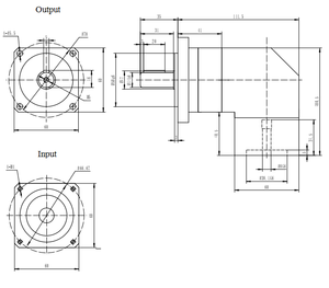 Samsr High Reducer Right-angled Planetary Gearbox SMR060 Series Bevel <b>Gear</b> <b>Box</b> Ac Motor Ratio 5 10 15 20 40 - Product Image 1