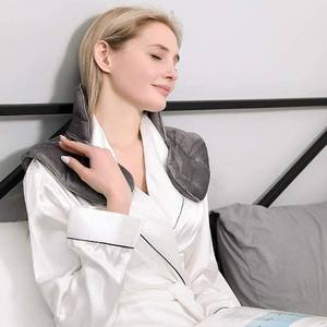 Microgolfbare geweven warmtekussen met citroengrasvulling, draagbare gewogen schouder- en nekwrap voor slapen en kamperen - Product Image 4