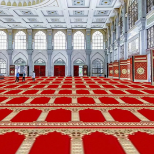 Tappeto da Preghiera Moderno Minimalista per Moschea, da Parete a Parete, a Strisce Verticali, Antiscivolo e Ignifugo, per Nuove Moschee dallo Stile Semplice - Product Image 2