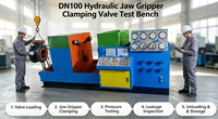 Banc d'essai hydraulique DN100 pour soupapes à mâchoires, pour le test de pression et de tenue des soupapes industrielles