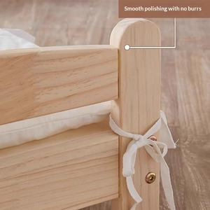 Princess <span class=keywords><strong>Bed</strong></span> voor katten en honden Massief houten constructie Winterwarmte Vier seizoenen te gebruiken Afneembaar en wasbaar - Product Image 5