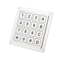 Approvisionnement d'usine IP68 clavier contrôle d'accès USB 4X4 matrice métal lunette Piezo Contact claviers et claviers
