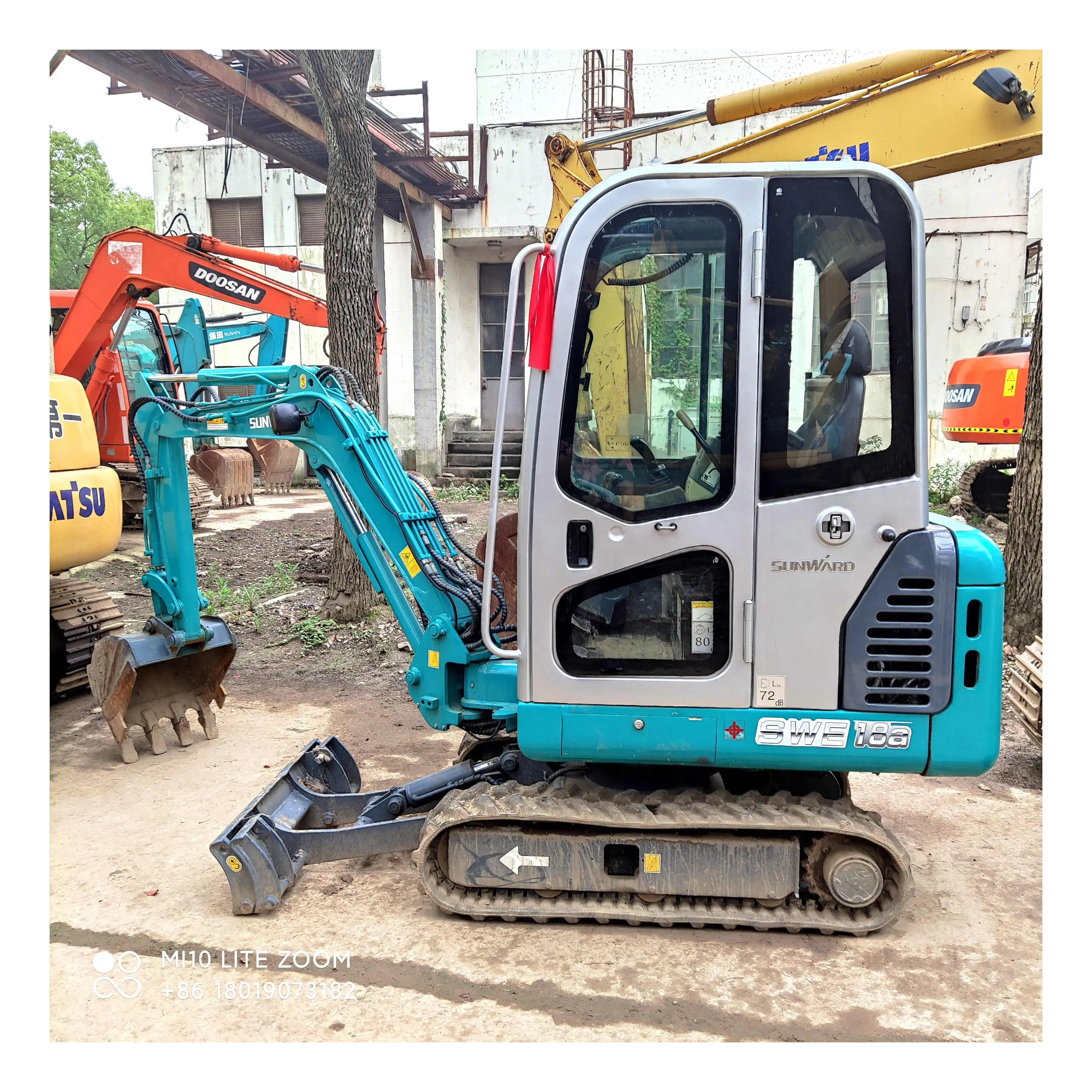 Gebruikt Micro Digger 100% China Fabricage Swe18a Gebruikte Goedkope Rupsgraafmachine Sunward 18a Mini Graafmachine Met Cockpit Te Koop