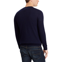 Sweat-shirt décontracté pour homme, col rond, manches longues, sans capuche, tricot fin, pur coton, hauts pour homme