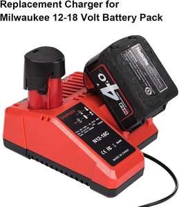 QIYUN <span class=keywords><strong>Chargeur</strong></span> <span class=keywords><strong>Rapide</strong></span> Remplacement pour <span class=keywords><strong>Milwaukee</strong></span> pour M12 M14 pour M18 12V-18V Lithium-Ion Modèles de Batterie 48-11-1840 48-114 -2420 - Product Image 3