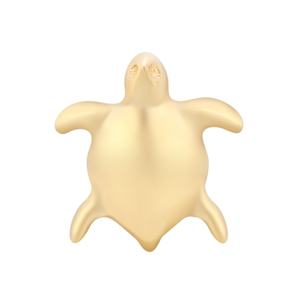 Piercing Stories 14K Oro sólido Forma de animal Pin de acero sin rosca con joyería de perforación CZ - Product Image 6