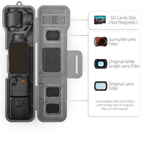 Étui de protection magnétique à installation rapide avec boîte de rangement réglable pour dragonne <span class=keywords><strong>DJI</strong></span> <span class=keywords><strong>Osmo</strong></span> <span class=keywords><strong>Pocket</strong></span> 3 accessoires de caméra de sport - Product Image 4