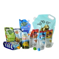 Sachet de recharge à bec verseur de savon liquide poudre de détergent de lavage sacs d'emballage d'impression numérique pochette à bec