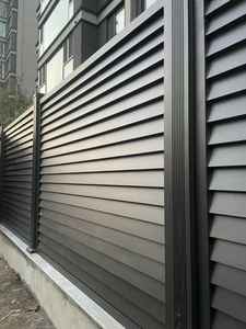 Écran d'Intimité en Aluminium, Clôture de Sécurité Noire à Lattes, Brise-<span class=keywords><strong>Vue</strong></span> en Aluminium pour Jardins et Façades - Product Image 3