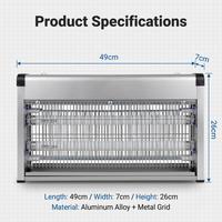 Piège à moustiques électrique JX70, fourni par l'usine, avec 2 tubes LED UV de 15L à revêtement en poudre pour la lutte antiparasitaire