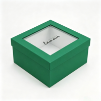 Boîte à gâteau pliable personnalisée avec fenêtre transparente, boîte d'emballage en carton alimentaire pour pâtisserie, pour gâteau d'anniversaire, mariage, dessert, à emporter