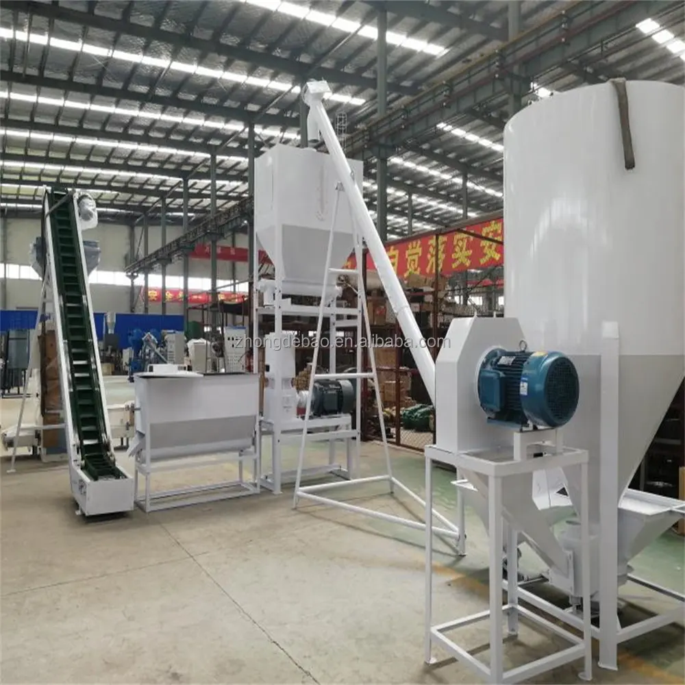 1Tons Per Hour Poultry Feed Simple Production Line/Cattle, chicken feed production machine price