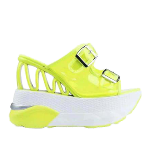 Nuevas Sandalias de Verano para Mujer, Transparentes, Coloridas, con Parte Superior de Piel Vacuna, Plataforma, Casuales, de Secado Rápido - Product Image 1
