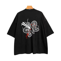 T-shirts personnalisés en coton blanc coupe ample pour créateurs, avec transferts graphiques DTF de haute qualité pour t-shirts