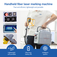 Máquina de marcado láser de fibra portátil de refrigeración por aire 20W 30W 50W 60W para marcado de metales