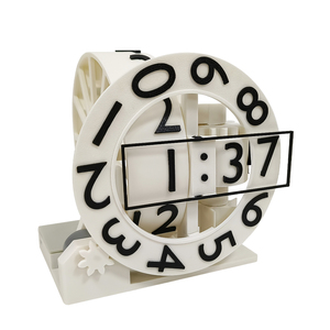 Phong cách trang trí văn phòng nhà độc đáo hiện đại 3D in máy tính để bàn ba trục đồng hồ reloj xoay hiển thị số bảng ba trục đồng hồ - Product Image 3