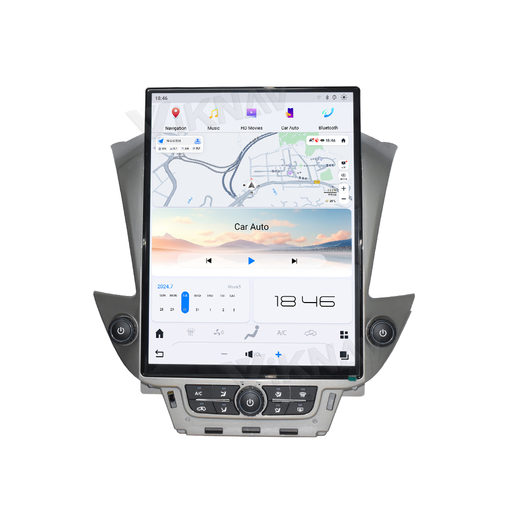 Автомобильный беспроводной GPS-навигатор для Android, GPS-навигатор, видеорегистратор с разделенным экраном для Chevrolet Tahoe, пригорода, GMC, Yukon, 2014-2020