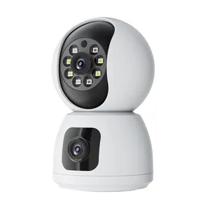 L 4MP PTZ fotocamera doppia lente di sicurezza senza fili Wifi con il telefono APP Audio bidirezionale Baby Pet Monitor cura Cam Pro
