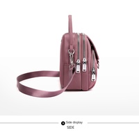 Tas Selempang Mini Messenger Kecil Bahan Nilon untuk Perjalanan dengan Banyak Kantong Resleting, Tas Selempang Wanita, Tas Mini, Tas Tangan