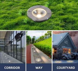 Lumière de jardin encastrée en aluminium Cob Led IP67 3500K blanc chaud dimmable avec spot encastré sous terre - Product Image 6