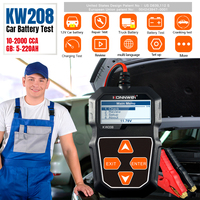 Probador de Baterías y Alternadores para Automóviles Konnwei KW208 Herramienta de Diagnóstico del Sistema de Carga y Arranque Automático de 12 V con Pantalla LCD