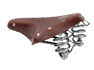 Gyes Retro sillín de piel de vaca asiento de resorte de bicicleta para bicicleta de carretera MTB Vintage hecho a mano cuero de vaca - Product Image 6