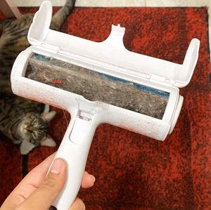 Outil de suppression des poils d'animaux, rouleau anti-poils réutilisable pour poils d'animaux, dépoussiéreur auto-nettoyant pour poils de chat avec bac à poussière, dépoussiéreur pour poils de chien pour canapé - Product Image 2