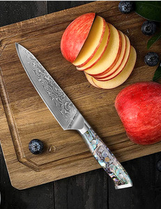 Couteau à éplucher en acier de Damas, manche en nacre de qualité supérieure, petit couteau de cuisine tranchant pour éplucher et trancher les fruits et légumes - Product Image 2