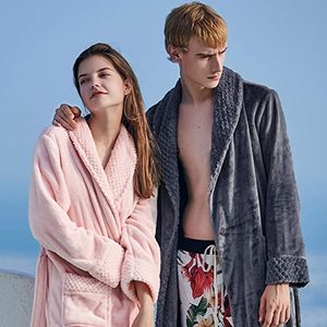 Peignoir Personnalisé Extra Long en <span class=keywords><strong>Polaire</strong></span> Corail Doux et Chaud en Microfibre Thermique pour <span class=keywords><strong>Femme</strong></span>, Idéal Hiver et Hôtellerie - Product Image 5