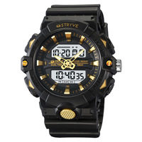 Montre de sport étanche pour homme STRYVE, double affichage, lumière nocturne, multifonctionnelle, montre électronique pour étudiants, 8028