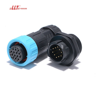 LLT M19 Nylon Push Lock 10pin Automotive Circular Led Garden Connecteur de montage sur panneau étanche
