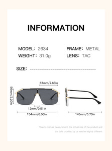 OEM nóng bán bán buôn biểu tượng tùy chỉnh phong cách mới lớn Khung kính mát phụ nữ cổ điển tinh thần kính mặt trời Chống Uv400 Unisex - Product Image 3