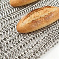 Bande transporteuse en maille métallique spirale en acier inoxydable 304 de qualité alimentaire résistant à la chaleur pour four de boulangerie
