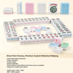 Jeu de Mahjong clairement gravé avec des caractères personnalisés, des lettres occidentales et des chiffres, pour les règles américaines du Mahjong - Product Image 3
