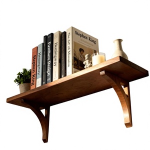Wooden <b>Wall</b> <b>Shelf</b> Organizer Floating Storage Rack Modern Design Handmade Double Tier Durable <b>Wall</b> <b>Mounted</b> Living Room Storage - Product Image 2