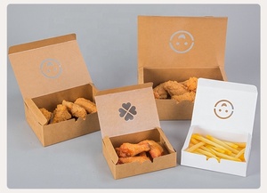 Contenants pliables personnalisés en papier pour plats à emporter, boîtes alimentaires jetables pour poulet frit, riz frit, salade, emballage de livraison de repas - Product Image 5