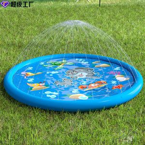 Tapis de pulvérisation d'eau Dolphin 100x150cm, jeu d'extérieur pour enfants, piscine jouet antidérapante pour l'été - Product Image 4