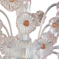 Lustre moderne en verre artisanal italien de Murano, lampes de décoration intérieure de style nordique en forme de fleur