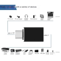 Adaptador USB C OTG USB3.0 Tipo-C a USB, Adaptador de Carga de 60W para Laptop, PC, Celular, Tablet, Transferencia de Datos de 10Gbps, Adaptador USBC