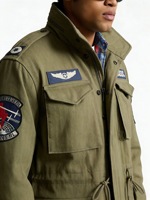 Blouson Bomber Amekaji Homme Style Old Money 100% Coton Chevrons Délavé Vintage Broderie Écusson Multi-poches Cargo Hiver