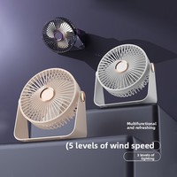 Nouveau ventilateur de circulation d'air de bureau domestique - Ventilateur silencieux mural de petite taille - Lampe d'ambiance avec lumière nocturne