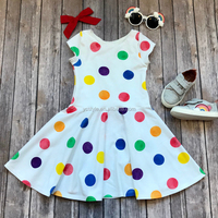 Robe en bambou pour filles, personnalisable, vente en gros et dropshipping, avec manches courtes évasées, emballage personnalisé, prête pour l'e-commerce
