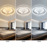 Lámpara LED de Techo Empotrada Ahorradora de Energía con Silueta Artística, Redonda, con 3 Colores Cambiables, para Sala de Estudio