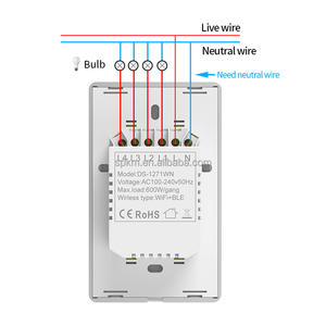 1 Gang Alexa & Google APP Control WiFi conectar <span class=keywords><strong>Zaro</strong></span> Fire US estándar interruptores de pared Tuya Smart Home productos dispositivos - Product Image 5